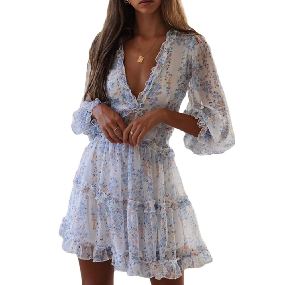 ✦NWT Ruffled Mini Dress✦ - Picture 2 of 4